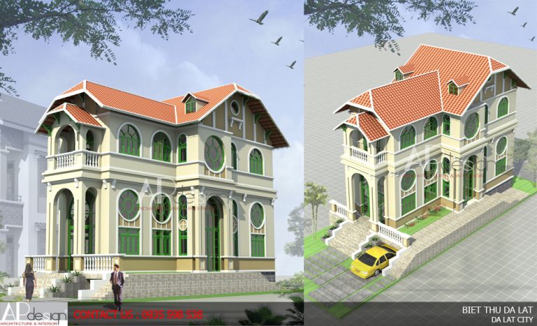 Thiết kế biệt thự cổ điển Pháp - Đà Lạt