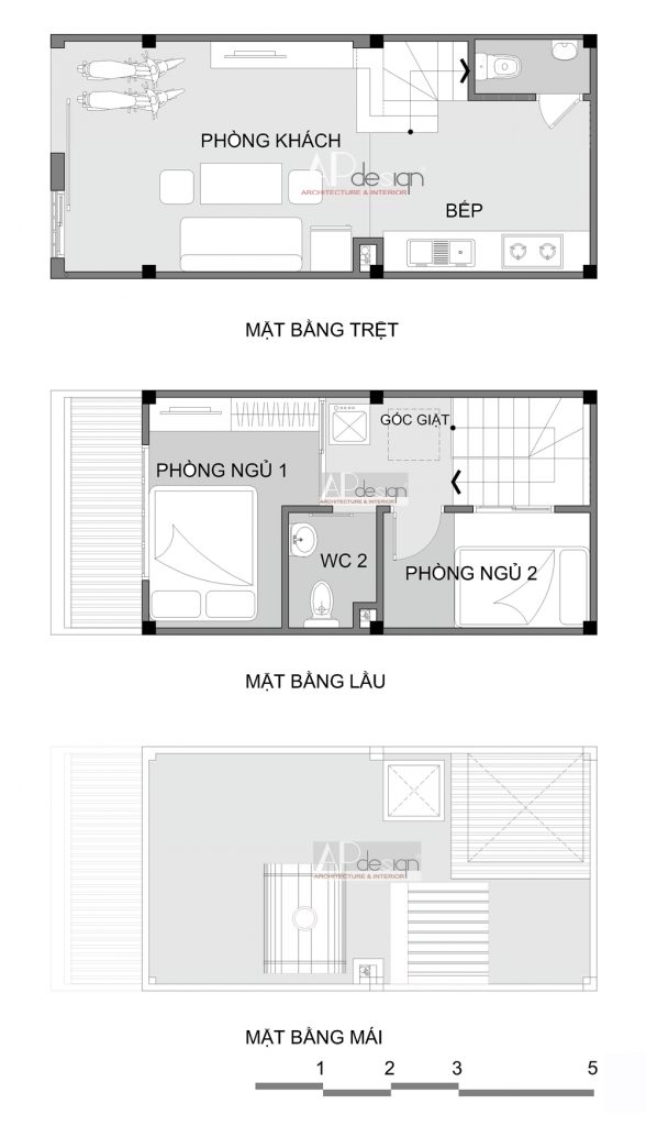 Mặt bằng nhà 4x8m